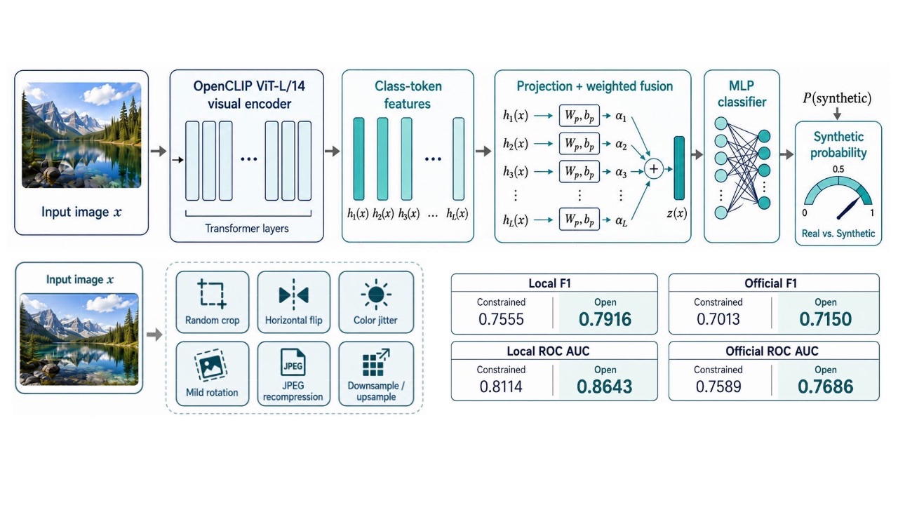 Feature visualization for synthetic image detection